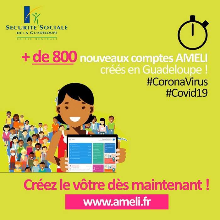 Infographie créations de comptes Ameli.fr (covid19)